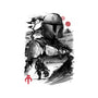 Bounty Hunter In The Desert Sumi-e-none glossy sticker-DrMonekers