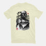 Bounty Hunter In The Desert Sumi-e-mens premium tee-DrMonekers