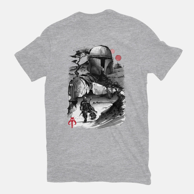 Bounty Hunter In The Desert Sumi-e-youth basic tee-DrMonekers