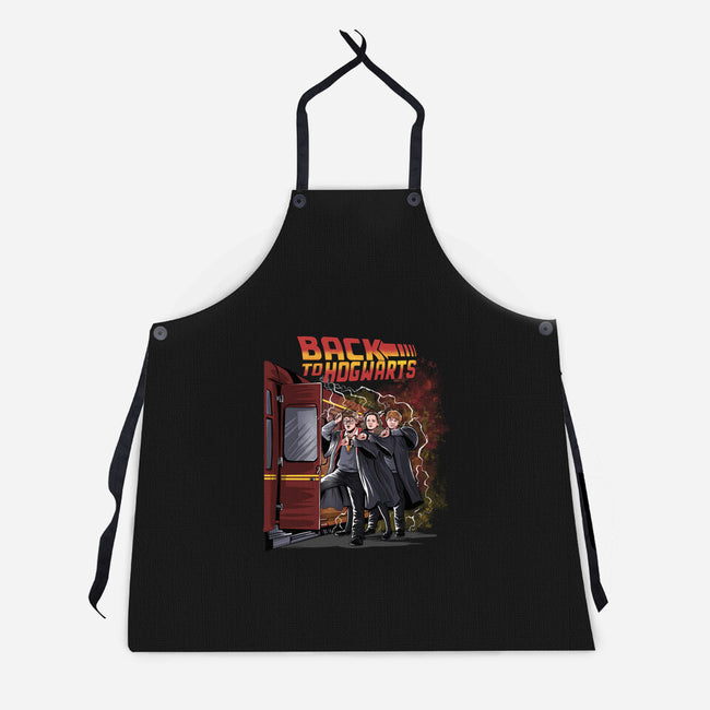Back To Hogwarts-unisex kitchen apron-zascanauta