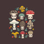 Kawaii Fungi Pattern-none stretched canvas-Weird & Punderful