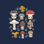 Kawaii Fungi Pattern-none polyester shower curtain-Weird & Punderful