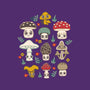 Kawaii Fungi Pattern-none fleece blanket-Weird & Punderful
