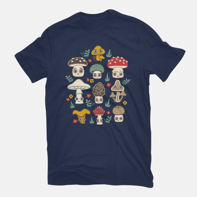 Kawaii Fungi Pattern-youth basic tee-Weird & Punderful