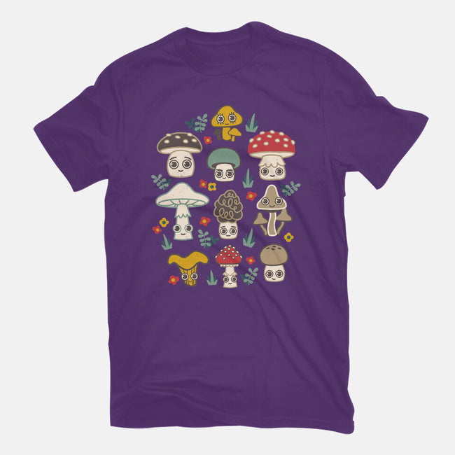 Kawaii Fungi Pattern-youth basic tee-Weird & Punderful