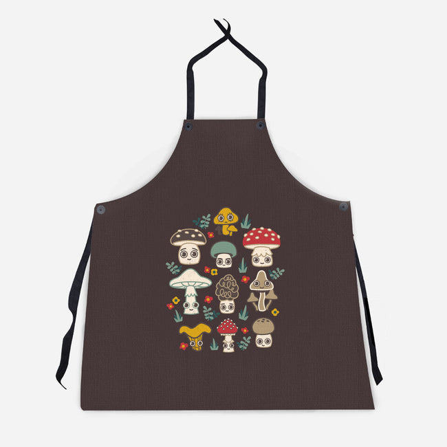 Kawaii Fungi Pattern-unisex kitchen apron-Weird & Punderful