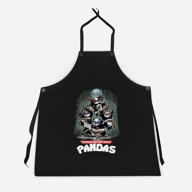 Teenage Mutant Ninja Pandas-unisex kitchen apron-zascanauta