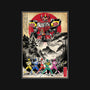 Rangers In Japan Woodblock-none stretched canvas-DrMonekers