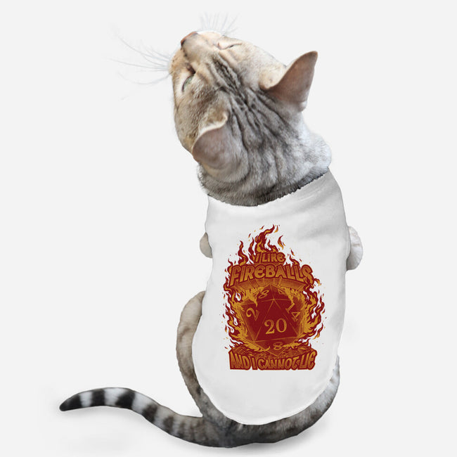 I Like Fireballs-cat basic pet tank-Studio Mootant