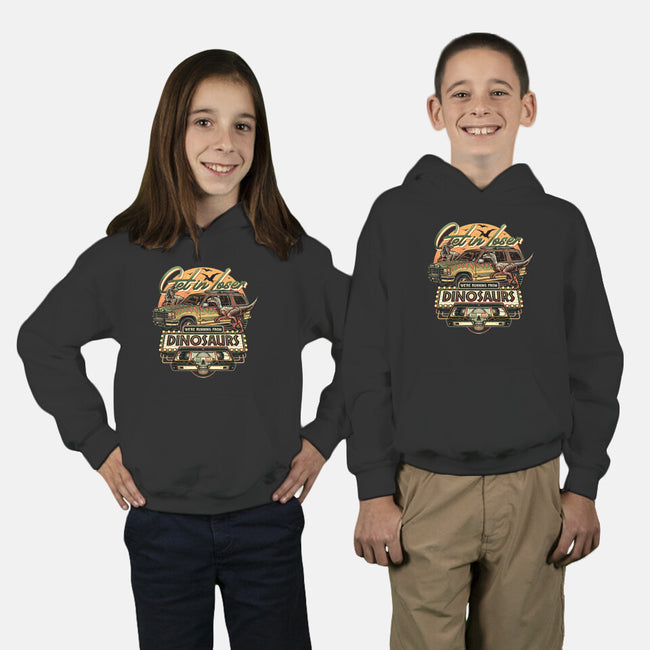 Running From Dinosaurs-youth pullover sweatshirt-momma_gorilla