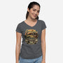 Running From Dinosaurs-womens v-neck tee-momma_gorilla
