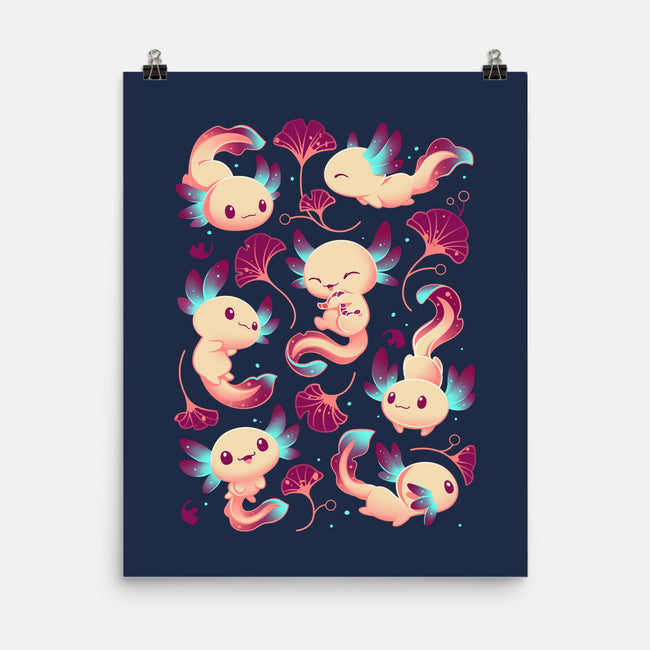 Axolotl Wonders-none matte poster-Snouleaf