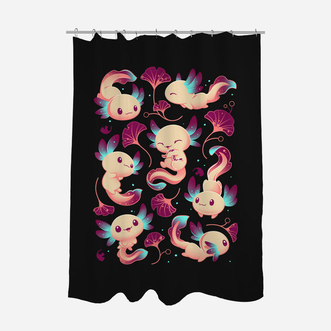 Axolotl Wonders-none polyester shower curtain-Snouleaf