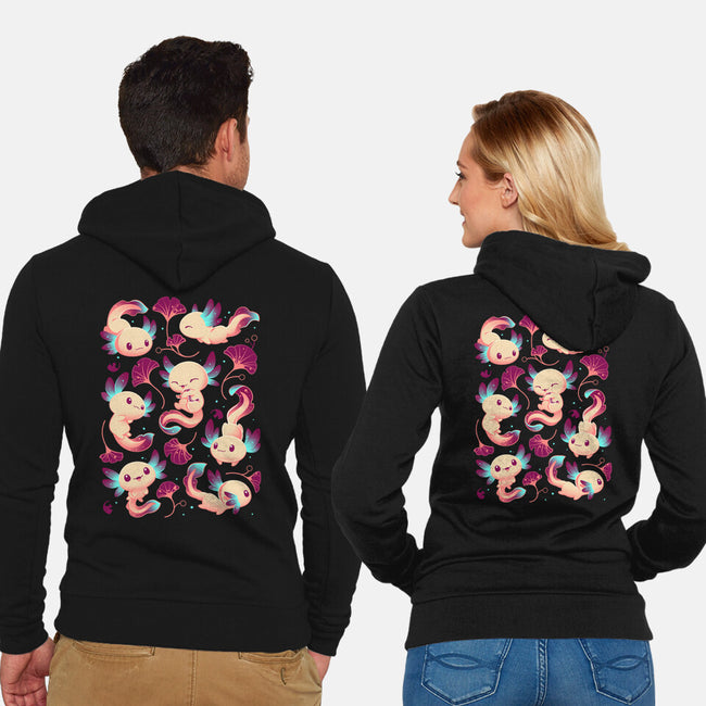 Axolotl Wonders-unisex zip-up sweatshirt-Snouleaf