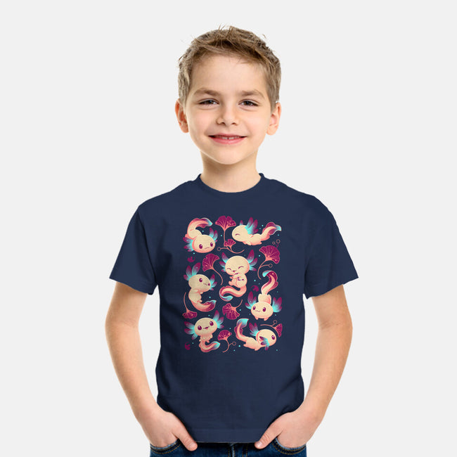 Axolotl Wonders-youth basic tee-Snouleaf