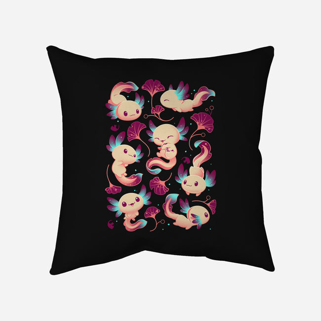 Axolotl Wonders-none removable cover throw pillow-Snouleaf