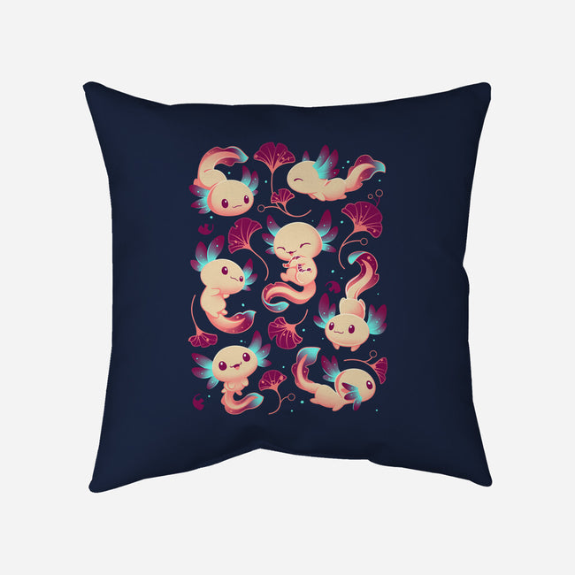 Axolotl Wonders-none removable cover throw pillow-Snouleaf