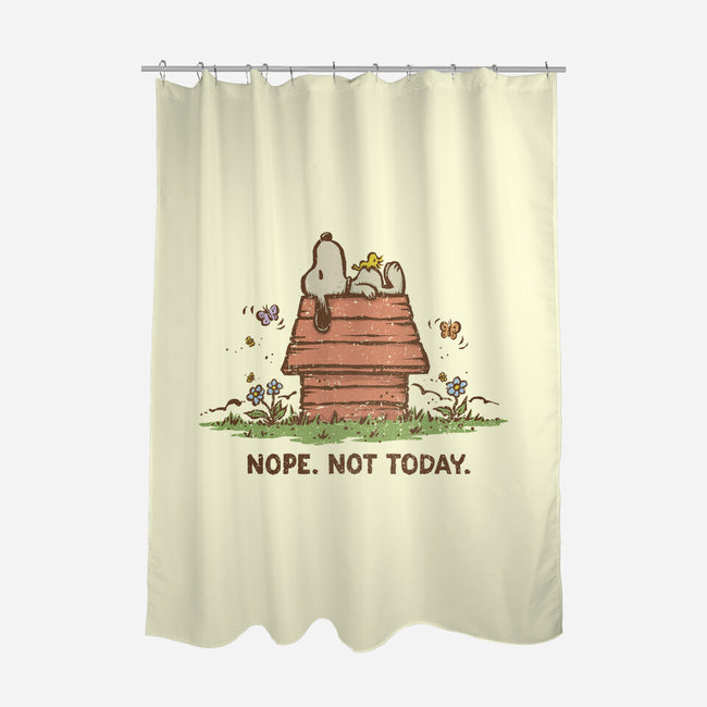 Nope Not Today-none polyester shower curtain-kg07