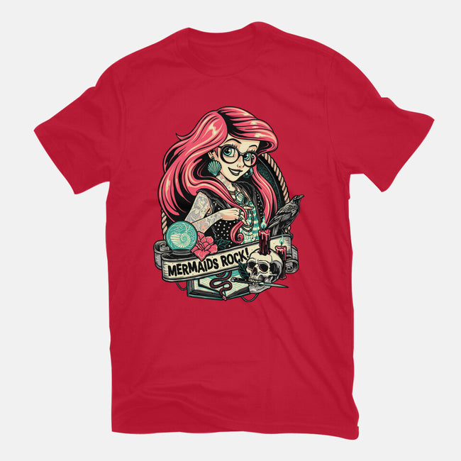 Mermaids Rock-mens basic tee-momma_gorilla