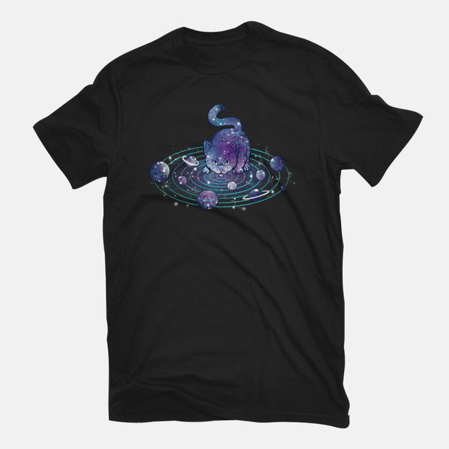 Universe Cat Solar System-youth basic tee-tobefonseca