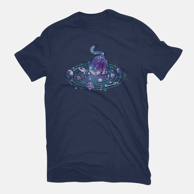 Universe Cat Solar System-youth basic tee-tobefonseca