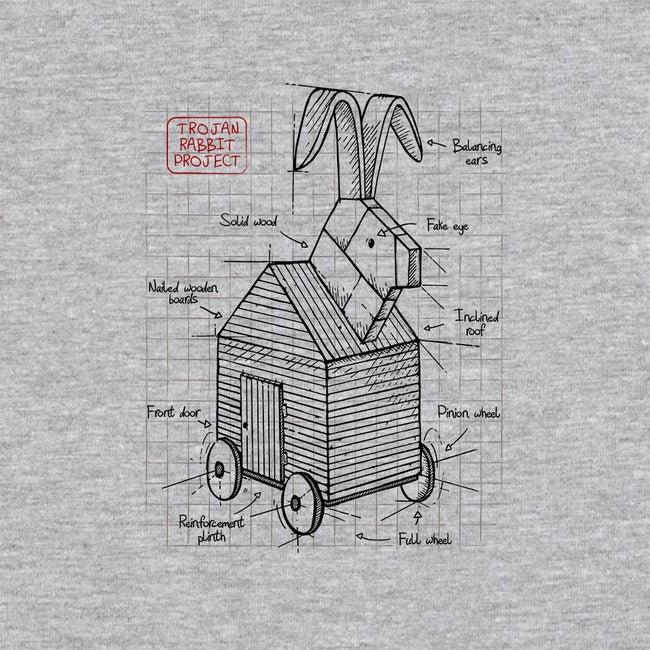 Trojan Rabbit Project-unisex zip-up sweatshirt-ducfrench