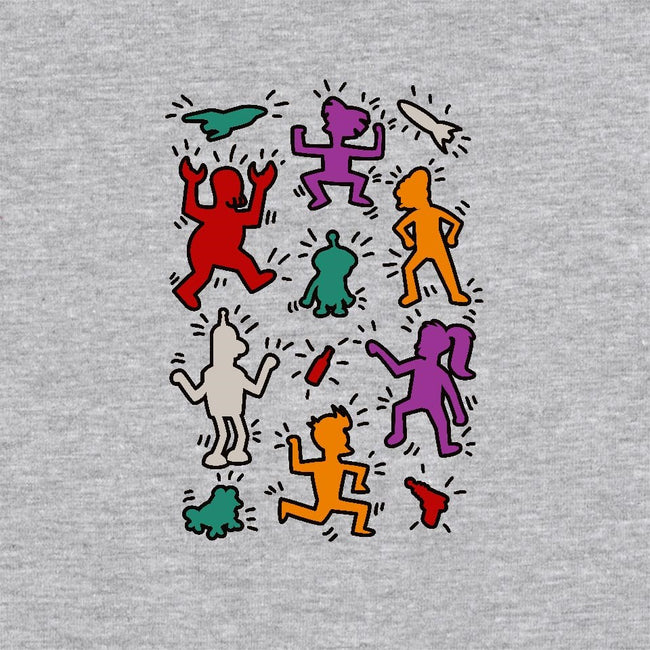 Haring Future-unisex zip-up sweatshirt-ducfrench