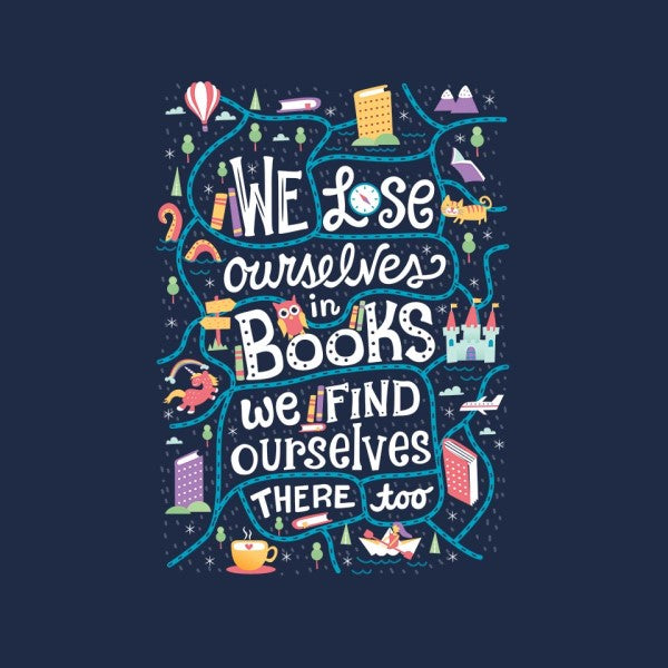 We Lose Ourselves in Books-unisex zip-up sweatshirt-risarodil