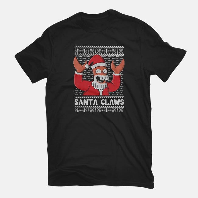 Santa Claws-womens basic tee-NemiMakeit