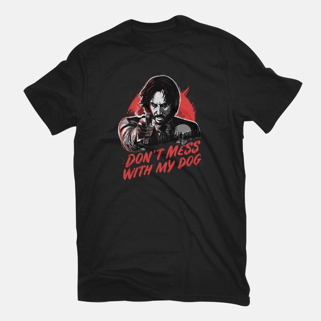 Don't Mess With My Dog-mens basic tee-eduely