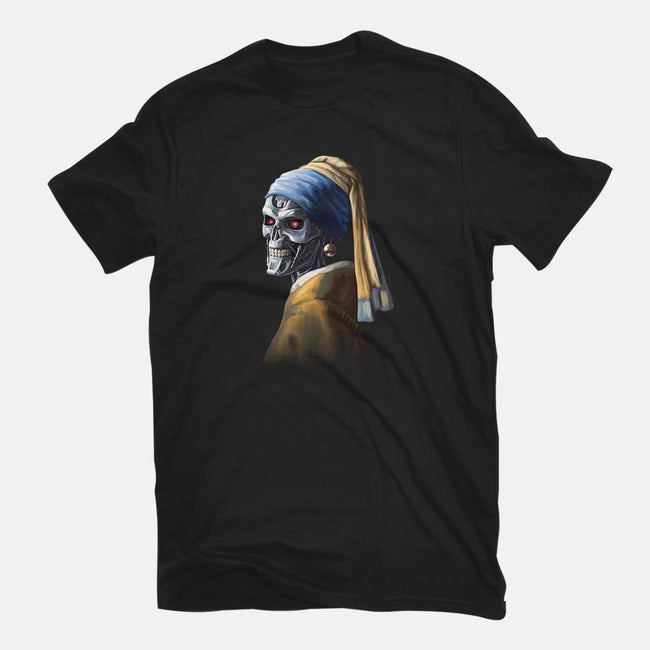 Machine with a Pearl Earring-mens premium tee-daobiwan