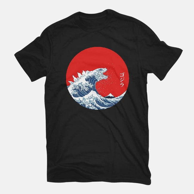 Hokusai Gojira-Variant-youth basic tee-Mdk7