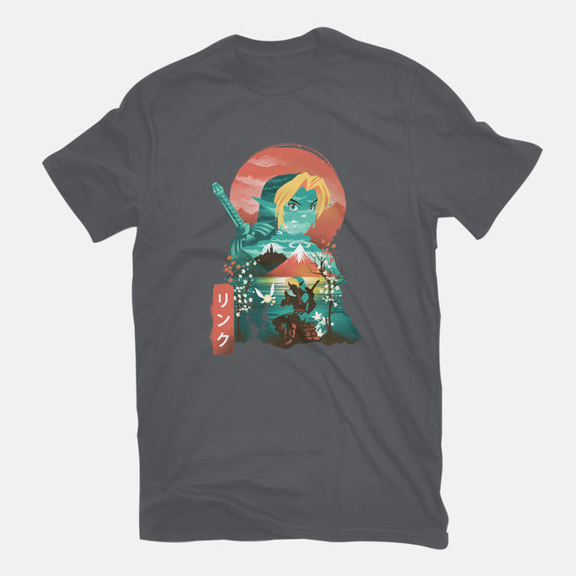 Ukiyo-E Hyrule Hero-youth basic tee-dandingeroz