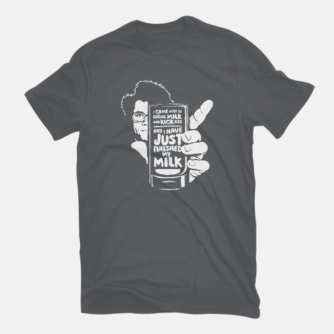 Drink Milk and Kick Ass-youth basic tee-butcherbilly