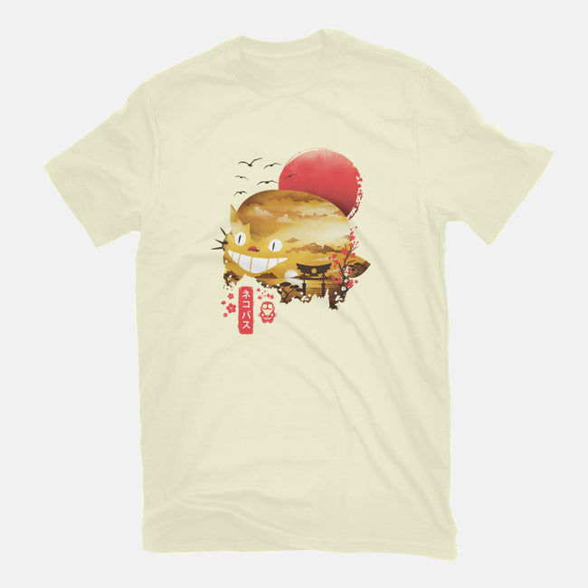 Ukiyo-E Catbus-mens basic tee-dandingeroz