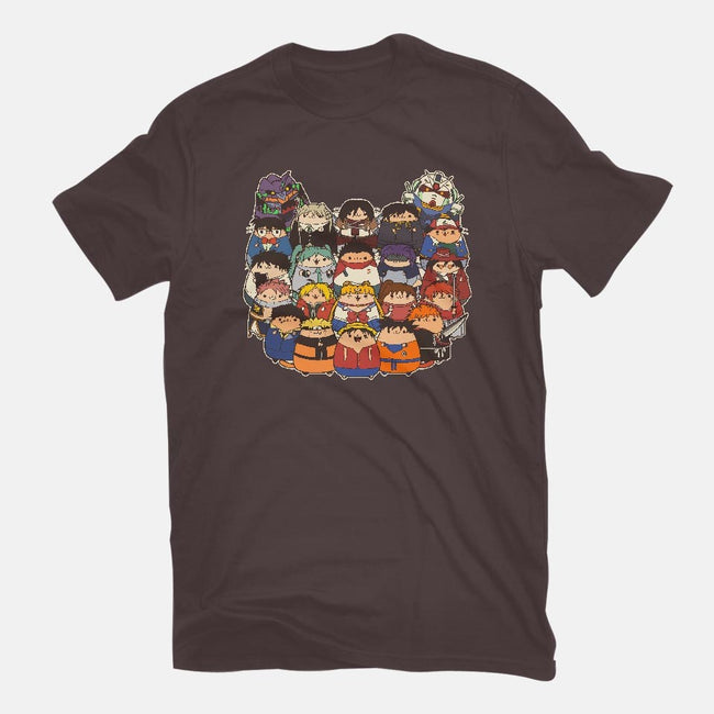 Nekonime-mens basic tee-batang 9tees