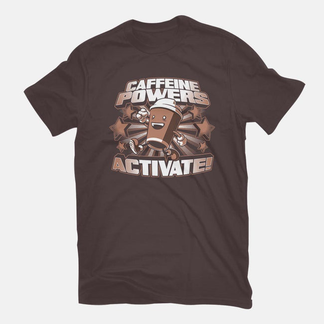 Caffeine Powers, Activate!-youth basic tee-Obvian