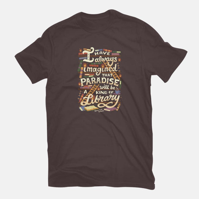 Library is Paradise-youth basic tee-risarodil