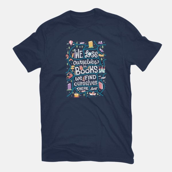 We Lose Ourselves in Books-mens premium tee-risarodil