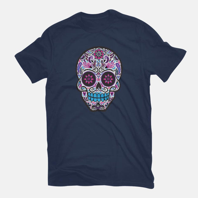 Neon Calavera-womens fitted tee-wotto