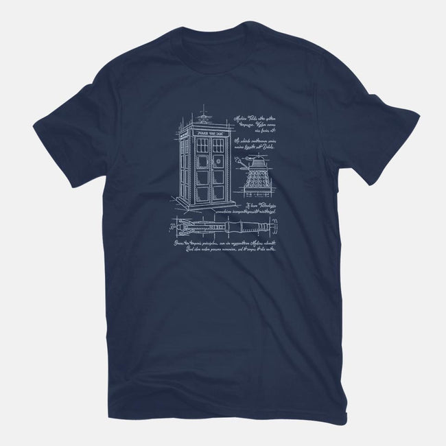Time Travel Schematic-mens basic tee-ducfrench