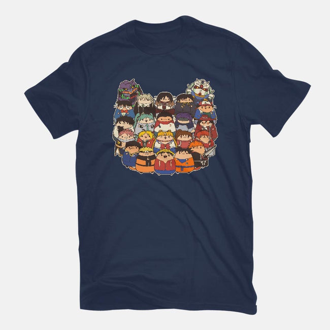 Nekonime-mens basic tee-batang 9tees