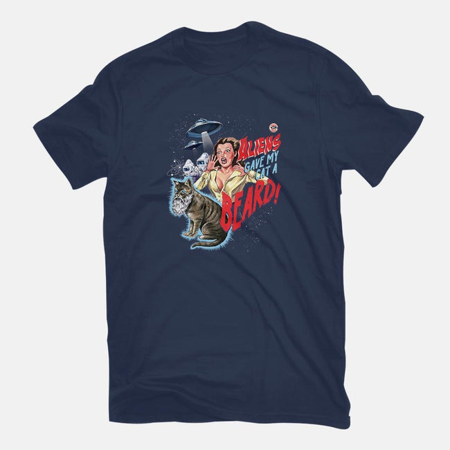 Aliens Gave My Cat a Beard-youth basic tee-Steven Rhodes