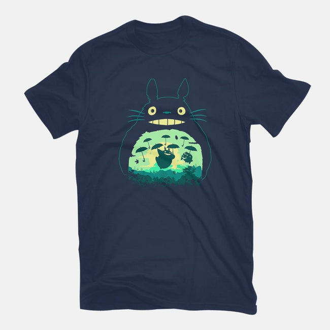 Totoro and His Umbrella-mens long sleeved tee-Arashi-Yuka