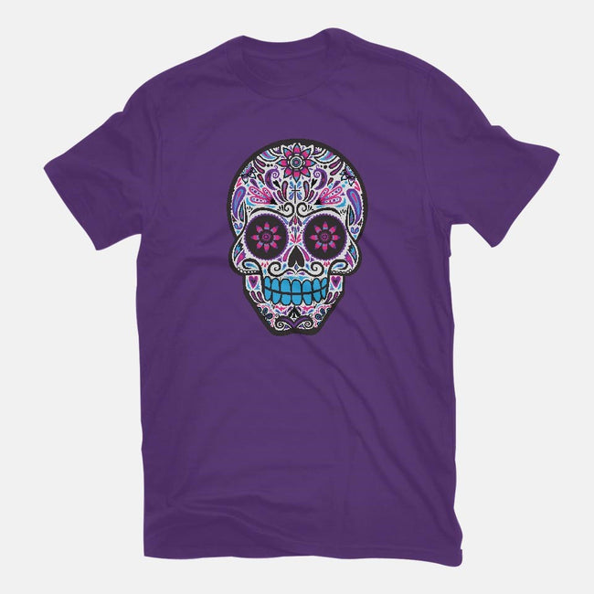 Neon Calavera-womens fitted tee-wotto