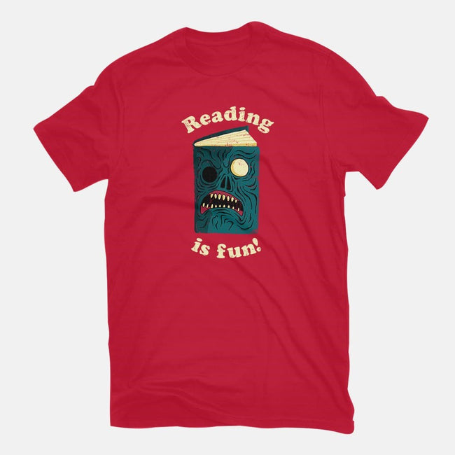 Reading is Fun-youth basic tee-DinoMike