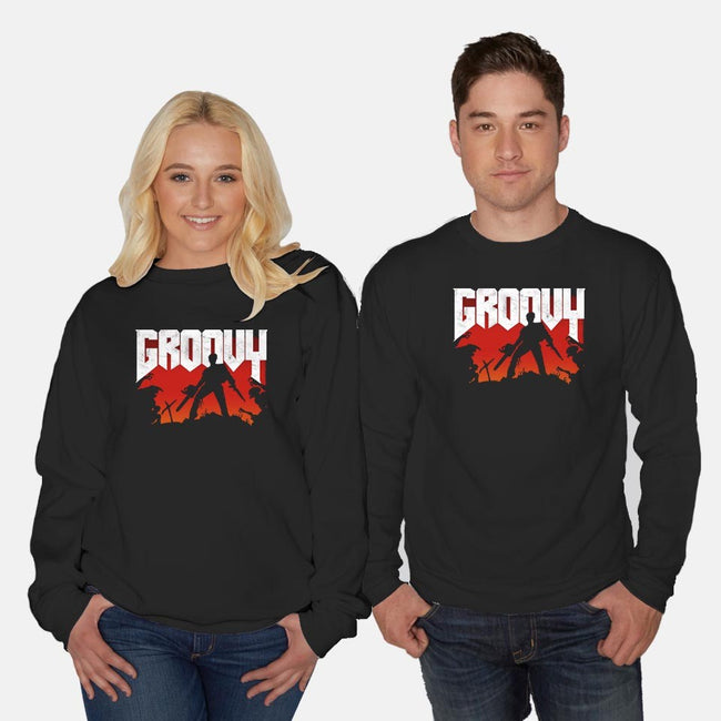 Groovy and Doomy-unisex crew neck sweatshirt-Manoss1995