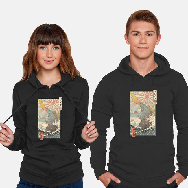 King Kaiju Ukiyo-E-unisex pullover sweatshirt-vp021