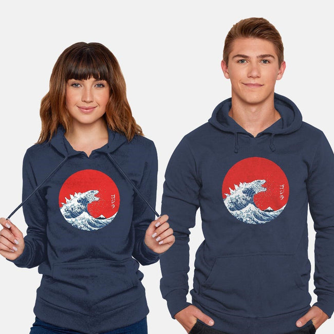 Hokusai Gojira-Variant-unisex pullover sweatshirt-Mdk7
