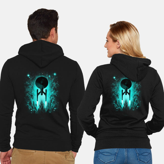 Voyages In Space-unisex zip-up sweatshirt-alemaglia